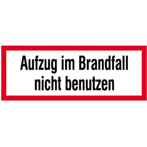 Stein HGS HGS informatiebord, lift niet gebruiken bij brand, 148 x 52 mm / folie, zelfklevend, 21.2883