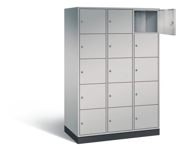 C+P XL lockerkast Intro, H1950xB1220xD590mm, kleur: wit aluminium, 8570-303 S10053