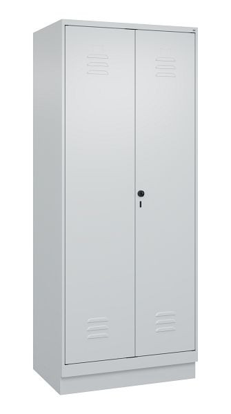 C+P Mehrzweckschrank Classic PLUS, Sockel, 2 Abteile, 1950x800x500mm, 7035/7035, Drehriegel, Türen zueinanderschlagend, 080022-22B S10009