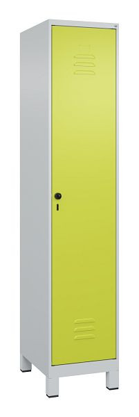 C+P luierkluis Classic PLUS met middenwand, voeten, 1950x400x500mm, 7035/0024, veiligheidsdraaigrendel, 080010-12F S10016