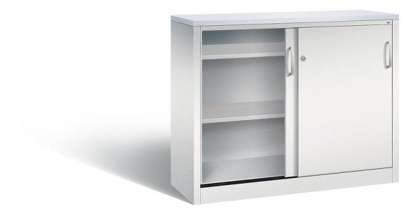 C+P dressoir met schuifdeuren Acurado, H1000xB1200xD400mm, kleur: lichtgrijs, beugelgreep, 2046-00 S10191