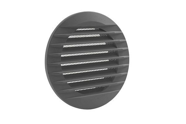 Marley ventilatierooster Ø190mm met vliegengaas en buisaansluiting Ø150mm antraciet, 059501