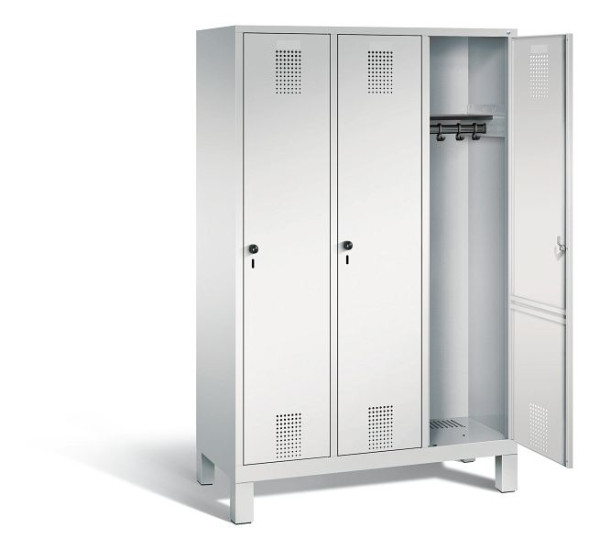 C+P garderobe Evolo, H1850xB1200xD500mm, kleur: lichtgrijs, 48010-32 S10009