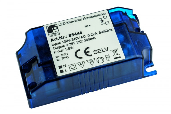 rutec Projekt LED omvormer 350mA 1W - 8W 3 - 36V constante stroom omvormer, PHE444