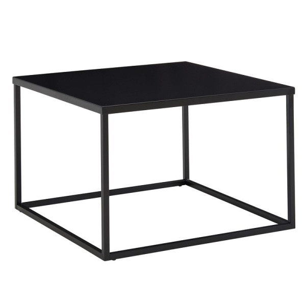 Wohnling salontafel 60x60x40 cm metalen woonkamertafel industrieel zwart, vierkante salontafel, salontafel salontafel staal, WL6.603