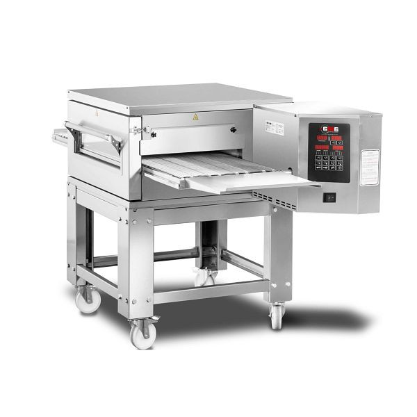 GMG continuoven met kettingband, bandbreedte 455mm, digitale weergave voor doorvoersnelheid & temperatuur, elektrische aansluiting, COE - 46070