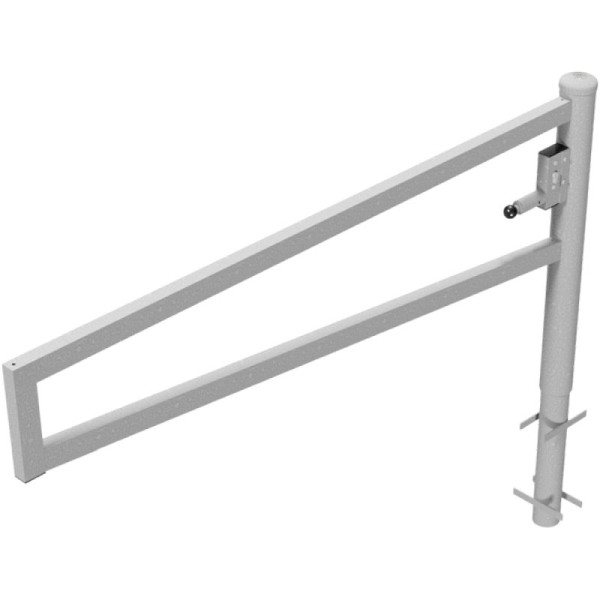 Stone HGS slagboom 360° draaibaar, 2000 mm/zonder verf, profielcilinderslot met verschillende sleutels, voor inzetting in beton, 4013.20z