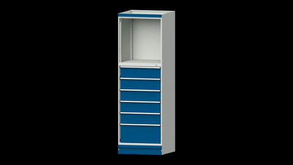 ANKE werkbanken basiskast modulair kastsysteem, model 4003, 715 x 720 x 2200 mm, RAL 7035/5010, 631.034