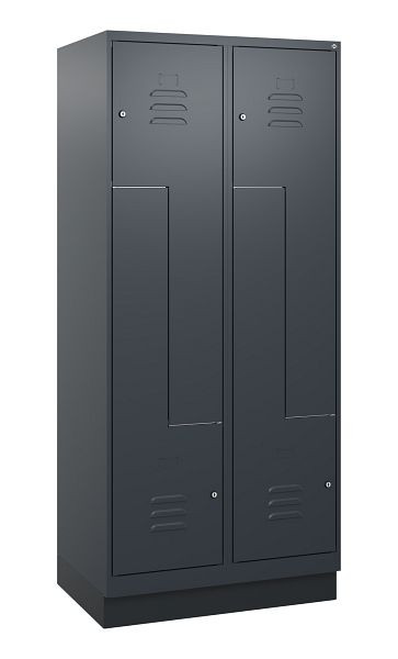 C+P Z-Spind Classic PLUS, Sockel, 4 Abteile, 1800x800x500mm, 7016/7016, Zylinderschlösser, 0800237-224 S10027