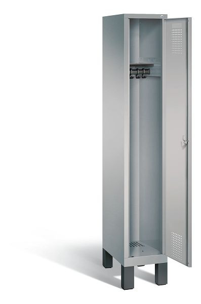 C+P Evolo locker, H1850xB320xD500mm, kleur: wit aluminium, 48010-10 S10125
