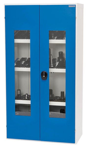 Bedrunka + Hirth CNC vleugeldeurkast met glasdeuren R 36-16, lege behuizing met glasdeuren (plexiglas), afmetingen in mm (BxDxH): 980 x 500 x 1838, 04.117