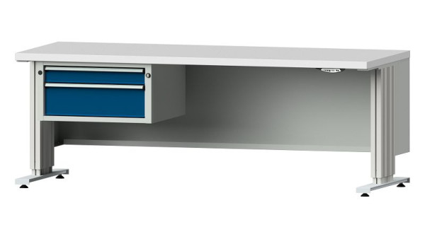 ANKE werkbanken werktafel LIFT met onderstel, model 521 VL, 2000 x 800 x 740-1140 mm, RAL 7035/5010, KSP 40 mm, 405.311
