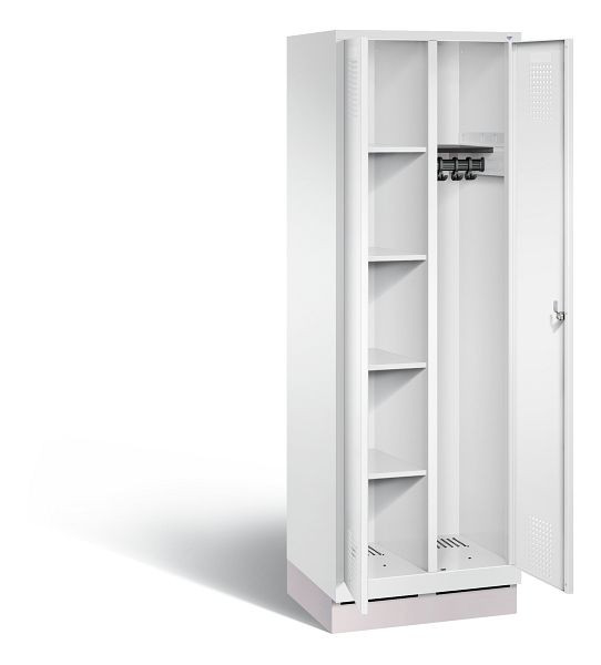 C+P reinigingsmiddelenkast Evolo, H1800xB610xD500mm, kleur: verkeerswit, 48160-20 S10135