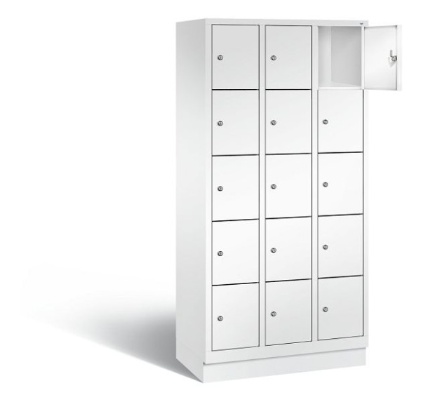 C+P lockerkast Evolo, H1800xB900xD500mm, kleur: verkeerswit, 48020-305 S10180