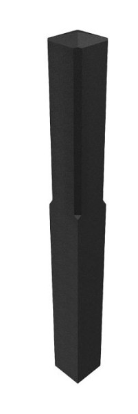Schake recyclingpaal vierkante paal 140 x 140 mm, tuinpaal zonder frees en reflectoren kleur: zwart, 4014140