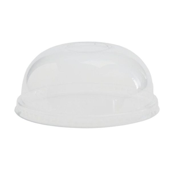 Vegware composteerbare koepeldeksels voor soep en universele bekers 35/45.4cl, pak van 500, GH168