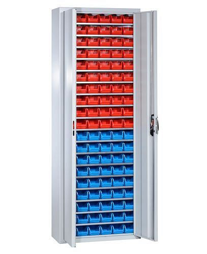 DENIOS opbergkast met 114 opbergbakken pro-line A, 700 x 300 x 1980 mm, 265-183