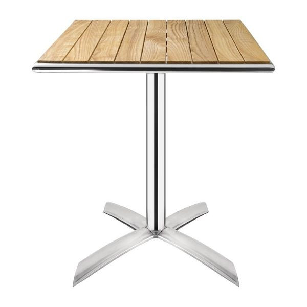 Bolero vierkante klaptafel essenhout 1 poot 60cm, GK991