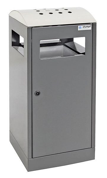 stumpf afvalscheiding A³-AA, antracietgrijs / roestvrij staal, verzinkte binnenemmer, volume: 90 liter, 650-090-0-1-100