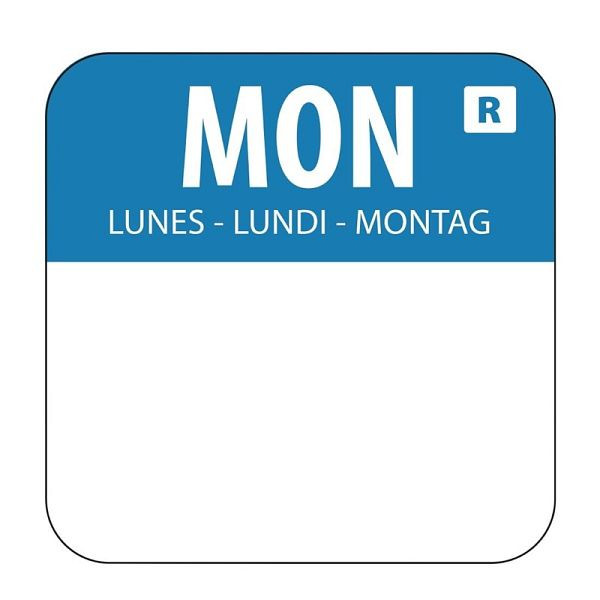 Vogue kleurcode sticker Monday blauw, VE: 1000 stuks, L931