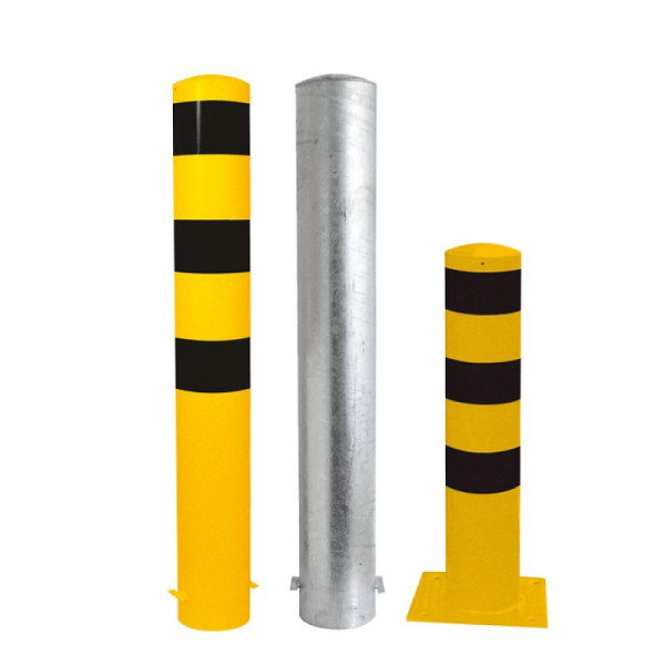 Stein HGS HGS stalen buispaal/stambeveiligingspaal -Bollard-, 1500mm, voor inzetting in beton, verzinkt, 1 oog, met gelaste stalen kap, 15747b-gs-101