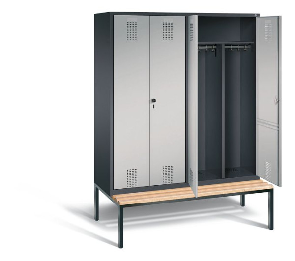 C+P zwart wit kastje Evolo, H2090xW1590xD815mm, kleur: zwart-grijs/wit aluminium, 48052-42 S10022