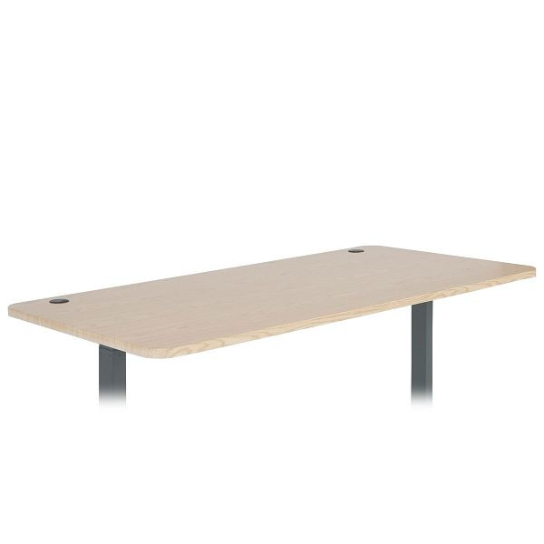 Mendler tafelblad HWC-D40 voor bureaus, bureaublad, 160x80cm, lichtbruin, 75752