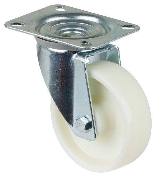 BS-rollen transportrol, wielbreedte 35 mm, wiel-Ø 100 mm, draagvermogen 125 kg, loopvlak/wiellichaam kunststof, rollager, VE = 4 stuks, L400.B10.100