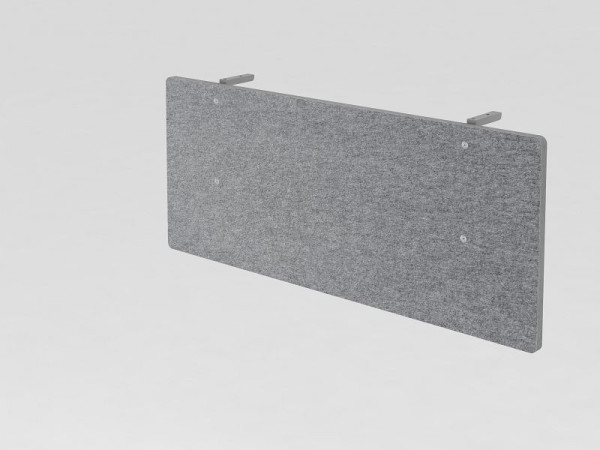 Hammerbacher kniepaneel met houder, geluidsisolatie voor 120 tafel, grijs, gemaakt van akoestisch materiaal, geluidsisolatieklasse C, VSIA12/5