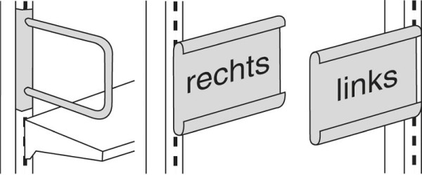 Kerkmann bendebord rechts Univers, lichtgrijs, 52897011