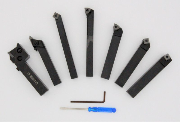 ELMAG draaigereedschapset voor wisselplaten, 7-delig, 12 x 12 mm, 88066