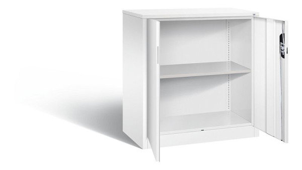 C+P kantoorkast Acurado, H1000xB930xD500mm, kleur: verkeerswit, verzonken handgreep, 2 niveaus, 9286-1200 S10353