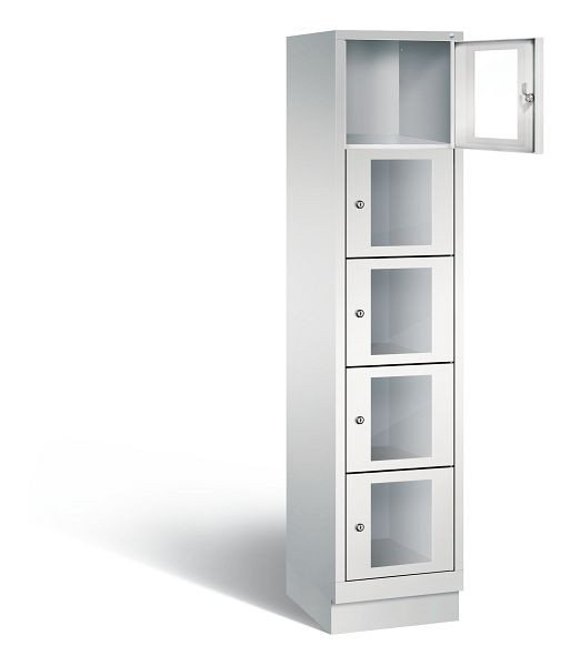 C+P lockerkast Classic, H1800xB420xD500mm, kleur: lichtgrijs, 8020A125 S10000