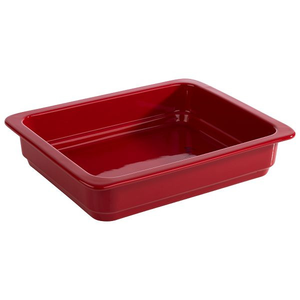 APS GN 1/2 bak, 32,5 x 26,5 x 6 cm, porselein, rood, hittebestendig tot 220°C, 3,4 liter, 82276