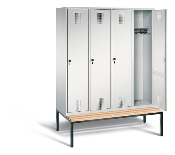 C+P Evolo garderobe, H2090xB1590xD815mm, kleur: lichtgrijs, 48050-42 S10001