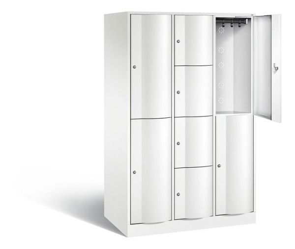 C+P XL combinatie lockerkast Resisto, H1950xB1148xD640mm, kleur: verkeerswit, 8070-3732 S10031