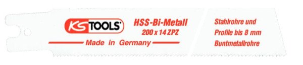 KS Tools reciprozaagblad Rems, HSS bimetaal, 200 mm, 1,8 mm, 5-pack, 129.4454