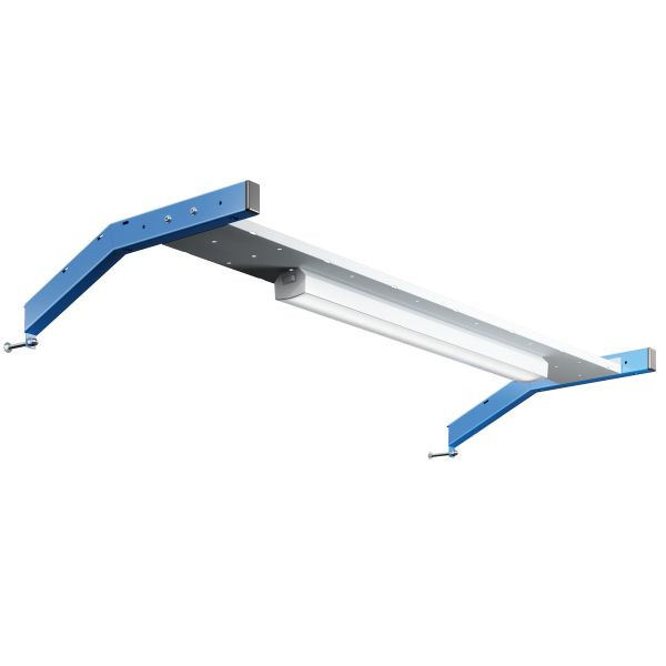 SOFAME beugel voor steunkolommen B 1300 mm met 15W LED-strip B810 mm, hemelsblauw RAL 5015, W010080388BI