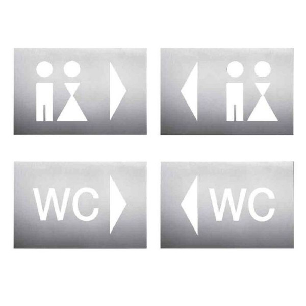 Stenen HGS wegwijzer -Phos-, WC, pijl naar links, pk1209