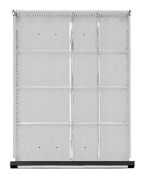 ANKE ladescheidingsset; voor lade 410 x 540 mm (BxD); 1 / 2-1 / 4 divisie