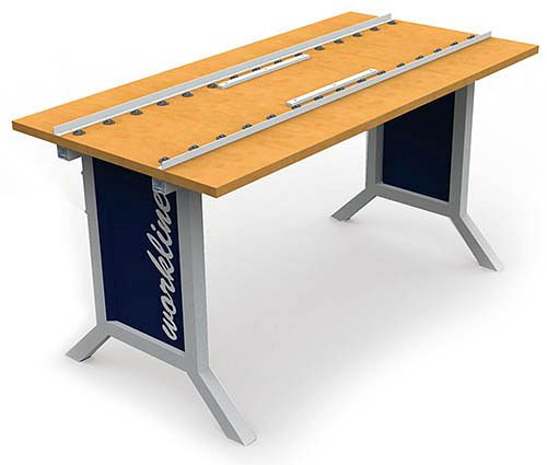Bedrunka + Hirth werklijn kogeltafel met kogelstang diepte 384, klemslot, afmetingen in mm (BxD): 1500 x 750, 07.60.15.40