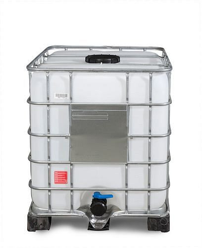 DENIOS Recobulk IBC Container, PE-Palette, 1000 l, Öffnung NW225, Auslauf NW80, 266-181