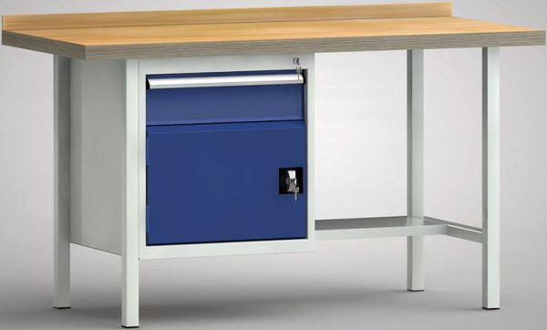 KLW standaard werkbank - 1500 x 700 x 900 mm L x D x H (ERGO uitvoering), WS118E-1500M40-E1681