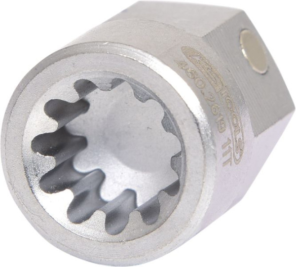 KS Tools speciale wisselplaat meertand M9 met magneet, voor SAF- en Knorr-zadels, 460.2619