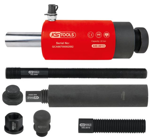 KS Tools duw- en trekhydraulische cilinderset, 22t, 10-delig, 440.0010
