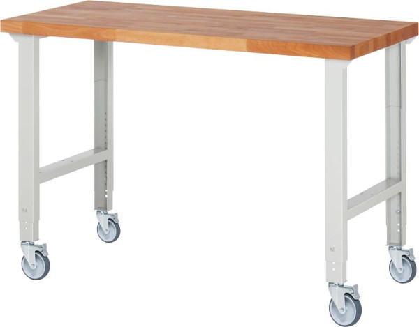 RAU verrijdbare werkbank (in hoogte verstelbaar) 7000-1, 1500x700x950-1000mm, 4 zwenkwielen, 05-7000-1-157B4H4.12