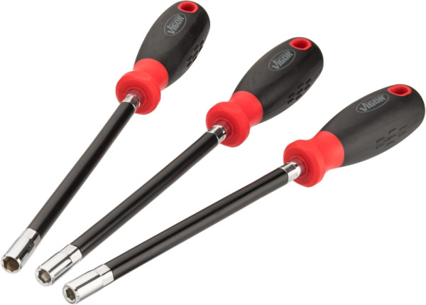 VIGOR-schroevendraaierset, flexibel, buitenzeskantprofiel, 6, 7, 8, aantal gereedschappen: 3, V5661
