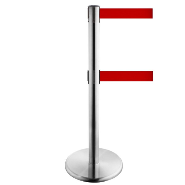 Stein HGS HGS personengeleidingssysteem -P-Line Duo-, RVS, rood, met magnetisch banduiteinde, bandlengte: 2 x 4 m, 36406-0204