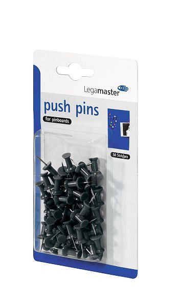 Legamaster push pins zwart, VE: 50 stuks, 7-145101