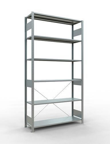 Schulte legbord, basisveld, 6 opbergniveaus, kruisschoor, vakbelasting 150 kg, 1360 x 436 x 2500 mm, 278713